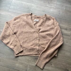 Beige Knit Cardigan